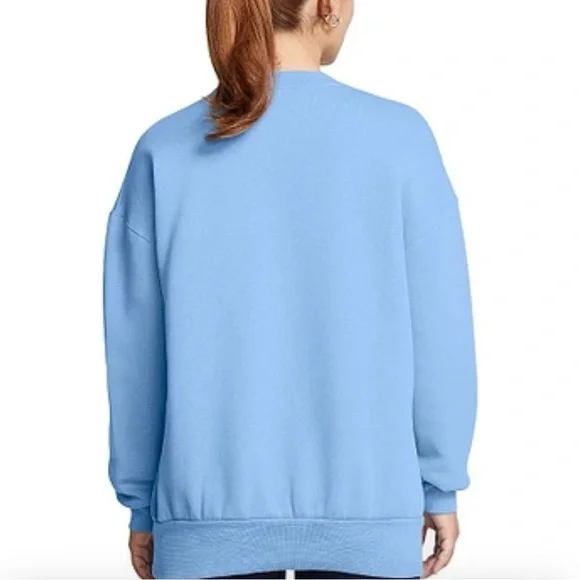 Women’s Under Armour Medium Blue Icon Fleece Oversized Crewneck Sweatshirt 2025 - Picture 6 of 6